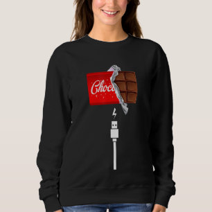 Sudadera Necesito Cargar Los Tés Gráficos De Chocolate Y Lo