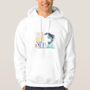 Sudadera Necesito el Mar de Vitaminas Orca Delfín Divertido