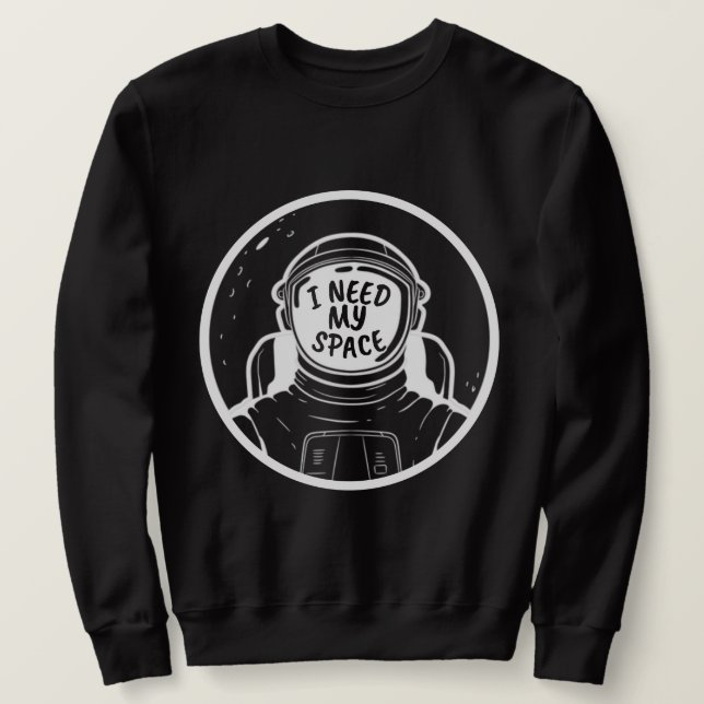 SUDADERA NECESITO ESPACIO (Anverso del diseño)