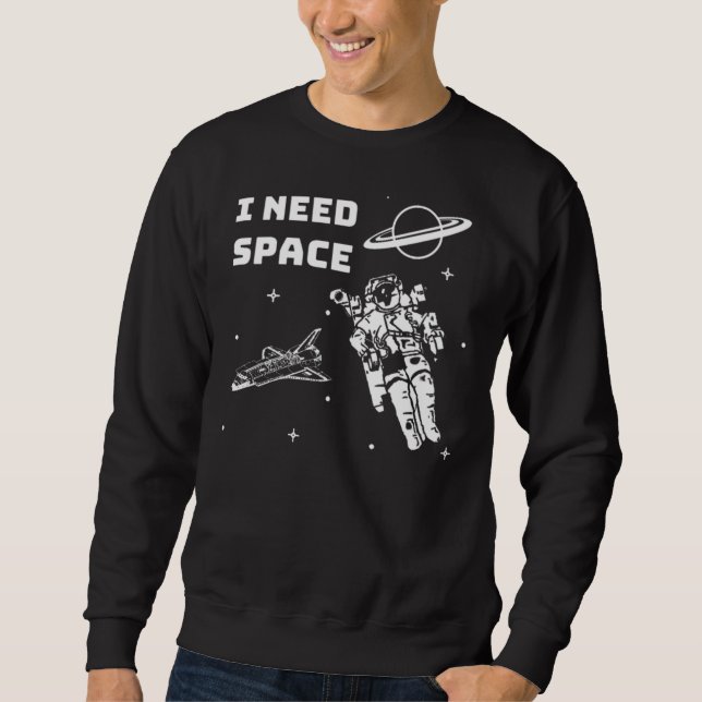 Sudadera Necesito espacio geek (Anverso)