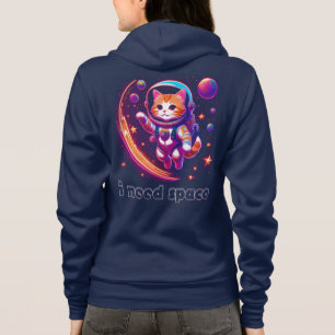 Sudadera Necesito espacio para el frente y el reverso del g