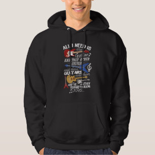Sudadera Necesito Esta Guitarra Divertida Música Amante Gui