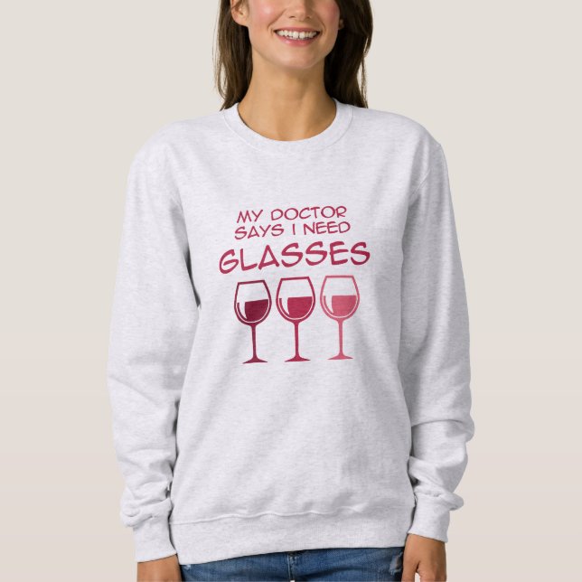 Sudadera Necesito gafas (Anverso)