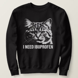 Sudadera Necesito Ibuprofeno Camiseta Divertida de Gato Mem