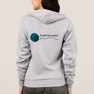 Sudadera Necesito más artes del ganchillo del punto del ♥