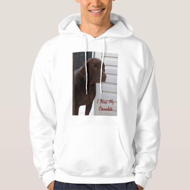 Sudadera Necesito mi chocolate (Anverso)