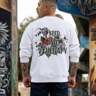Sudadera Necesito terapia de tinta golpe de espalda