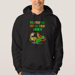 Sudadera Necesito todos los geckos reptiles dragón mascota 