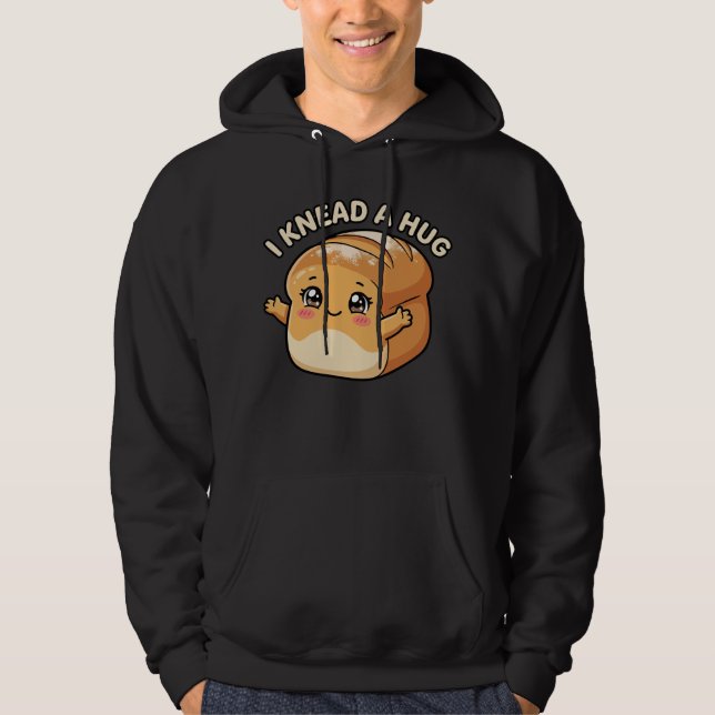 Sudadera Necesito un abrazo — Pan Kawaii (Anverso)