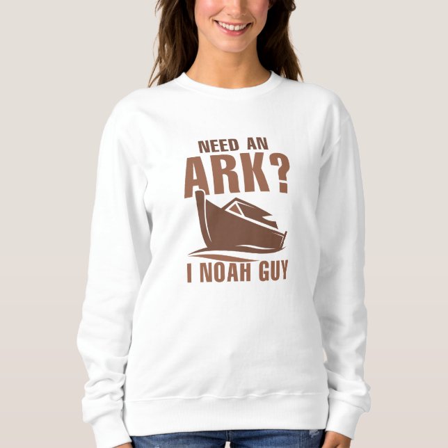 Sudadera Necesito Un Arca Que Noah Guy (Anverso)