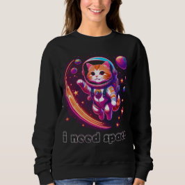 Sudadera Necesito un gato espacial