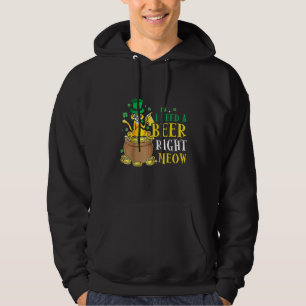 Sudadera Necesito Una Cerveza Correcto Meow St Patricks Day