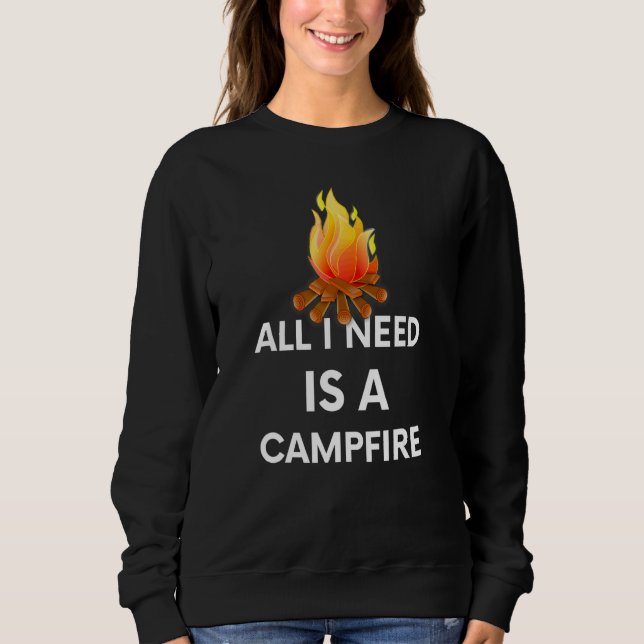 Sudadera Necesito una fogata todo (Anverso)