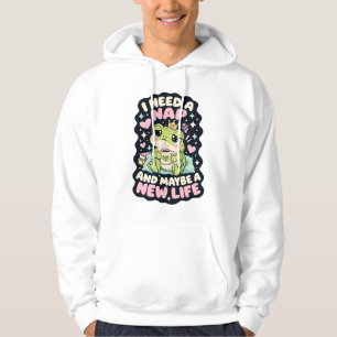 Sudadera Necesito una siesta y quizás un humor de rana de n