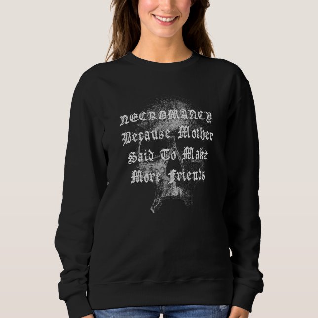 Sudadera Necromancy Horror Skull Halloween (Anverso)