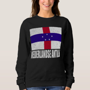 Sudadera Nederlandse Antillen Flag Grunge Vintage Souvenir