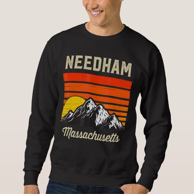Sudadera Needham Massachusetts Hometown City State Usa (Anverso)