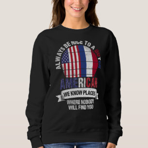 Sudadera Neerlandés-norteamericano conocemos lugares donde