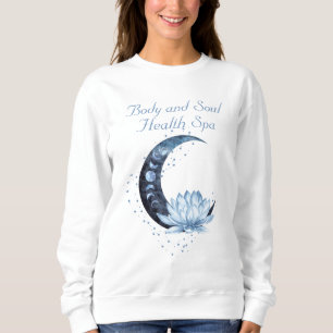 Sudadera Negocio de Spa de Salud Flor de Loto Azul Luna