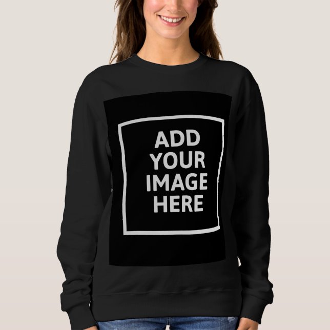 Sudadera negra con imagen personalizada (Anverso)