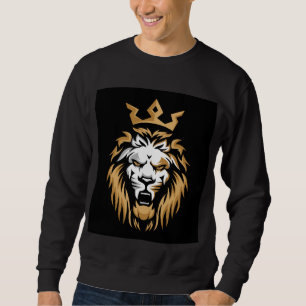 Sudadera negra con león de Corona Real