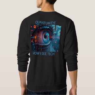 Sudadera negra de hombre Quantum Eye tech espalda