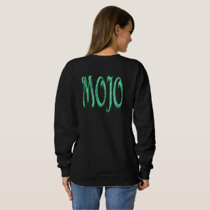 Sudadera negra de mujer con mojo atrás