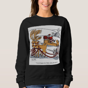 Sudadera negra de mujer Reno Unicornio