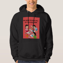 Sudadera negra 'Debemos salvar a todos los niños'