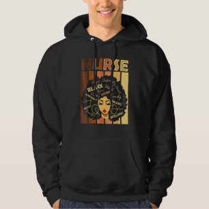 Sudadera Negra Fuerte Enfermera Afro Amor Melanina Africana