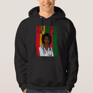 Sudadera Negra Fuerte Enfermera Afro Amor Melanina Africana
