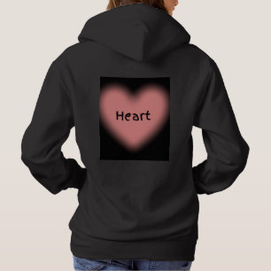 sudadera negra genial llena de corazón