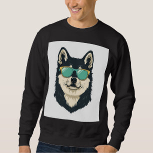 Sudadera negra para hombre con Husky genial con ga