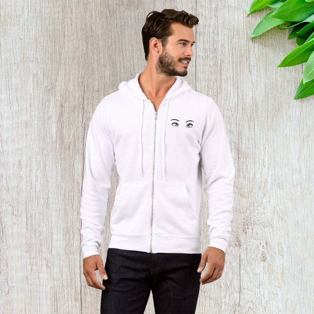 Sudadera Negrita Ilustracion de ojos misteriosos en blanco  (Subido por el creador)