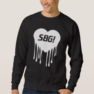 Sudadera Negro Crewneck del corazón de SBG