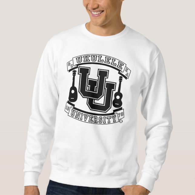 Sudadera Negro de la universidad del Ukulele (Anverso)