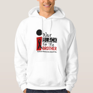 Sudadera Negro del desgaste del melanoma I para mi Brother