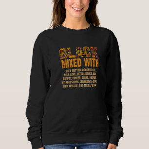Sudadera Negro Mezclado Con Manteca De Karité Melanina Afro