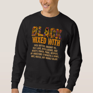 Sudadera Negro mezclado con mantequilla de karité Melanin a