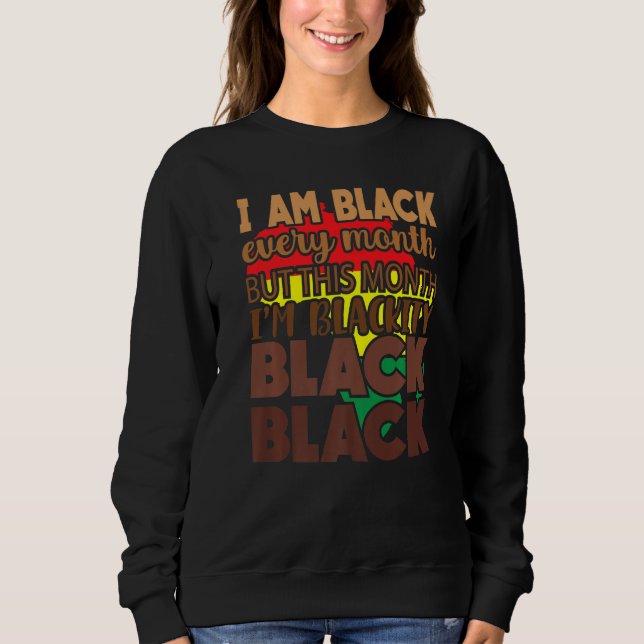 Sudadera Negro negro cada mes Historia negra B africana (Anverso)