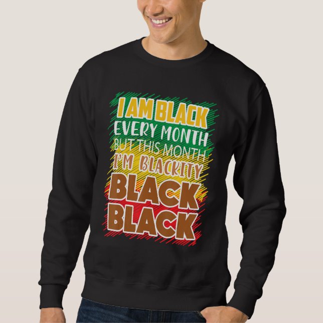 Sudadera Negro negro cada mes historia negra Bhm Afric (Anverso)