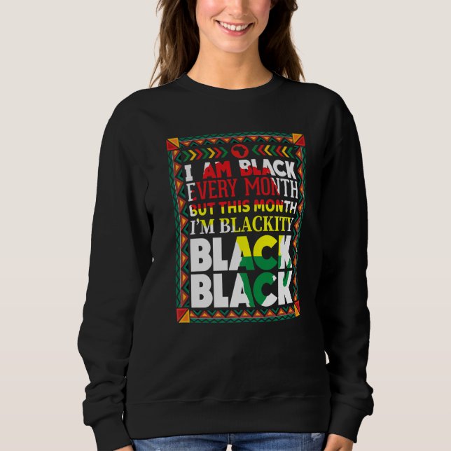 Sudadera Negro negro cada mes historia negra Bhm Afric (Anverso)