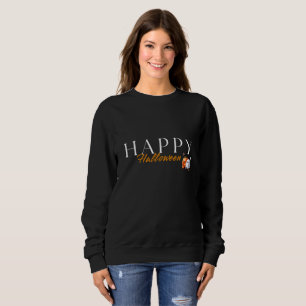 Sudadera Negro y Naranja Feliz Halloween