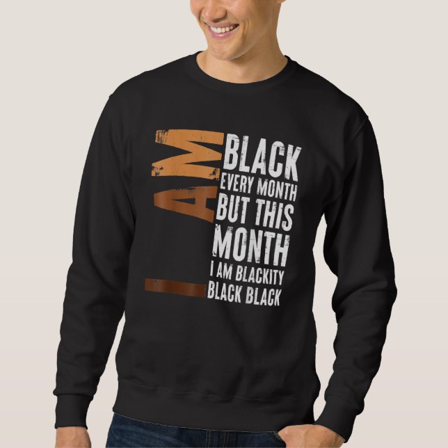 Sudadera Negrura Negra Todos los Meses Historia Negra BHM A (Anverso)