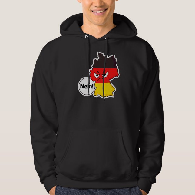 Sudadera Nein Angry Face Bandera Deutschland Alemania (Anverso)