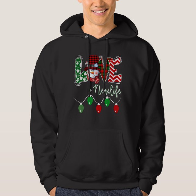 Sudadera Nene Snowman ama a Nene Life Navidades Red Plaid (Anverso)