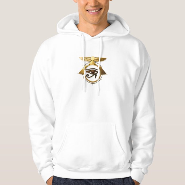Sudadera NeoAnkh 3D Ojo de Horus y Disco Solar Alado (Anverso)