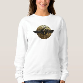 Sudadera NeoAnkh Ankh Alado Dorado 3D & Disco de Jeroglífic