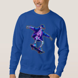 Sudadera Neon 3D Skeleton Skateboarding – Funny Streetwear 
