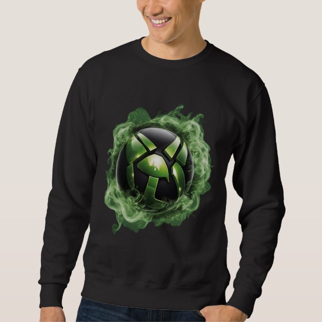 Sudadera Neon Green Xbox Smoke: diseño exclusivo de camiset (Anverso)